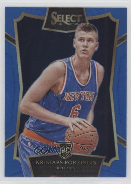 2015-16 Panini Select Concourse Blue Prizm 216/249 Kristaps Porzingis #17 v9t
