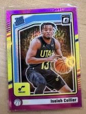 2024-25 panini donruss optic #295 isaiah collier utah jazz rated rookie purple