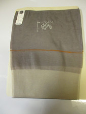 1PR VINTAGE GOTHAM GOLD STRIPE RHT FLAT KNIT SHEER NYLON STOCKINGS 11 MED GRAY