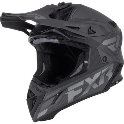 FXR Motocross-Helm Helium Carbon Shadow