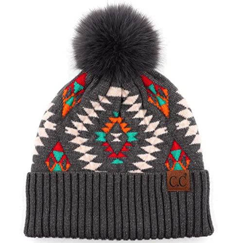 CC Fur Pom Winter Fall Trendy Chunky Stretchy Cable One Size  display picture 3