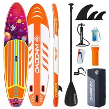 Inflatable Stand Up Paddle Board 11' × 33" × 6", Yoga Board with Durable SUP ...