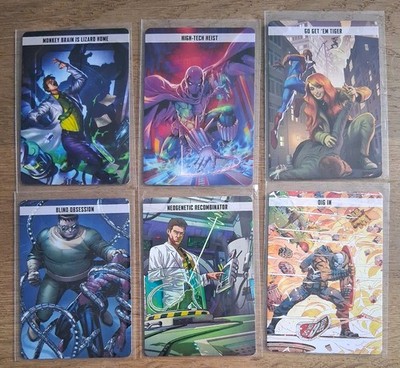 Marvel Crisis Protocol - 6x Sleeved Karten Atomic Mass Games Neu zusammengebaut