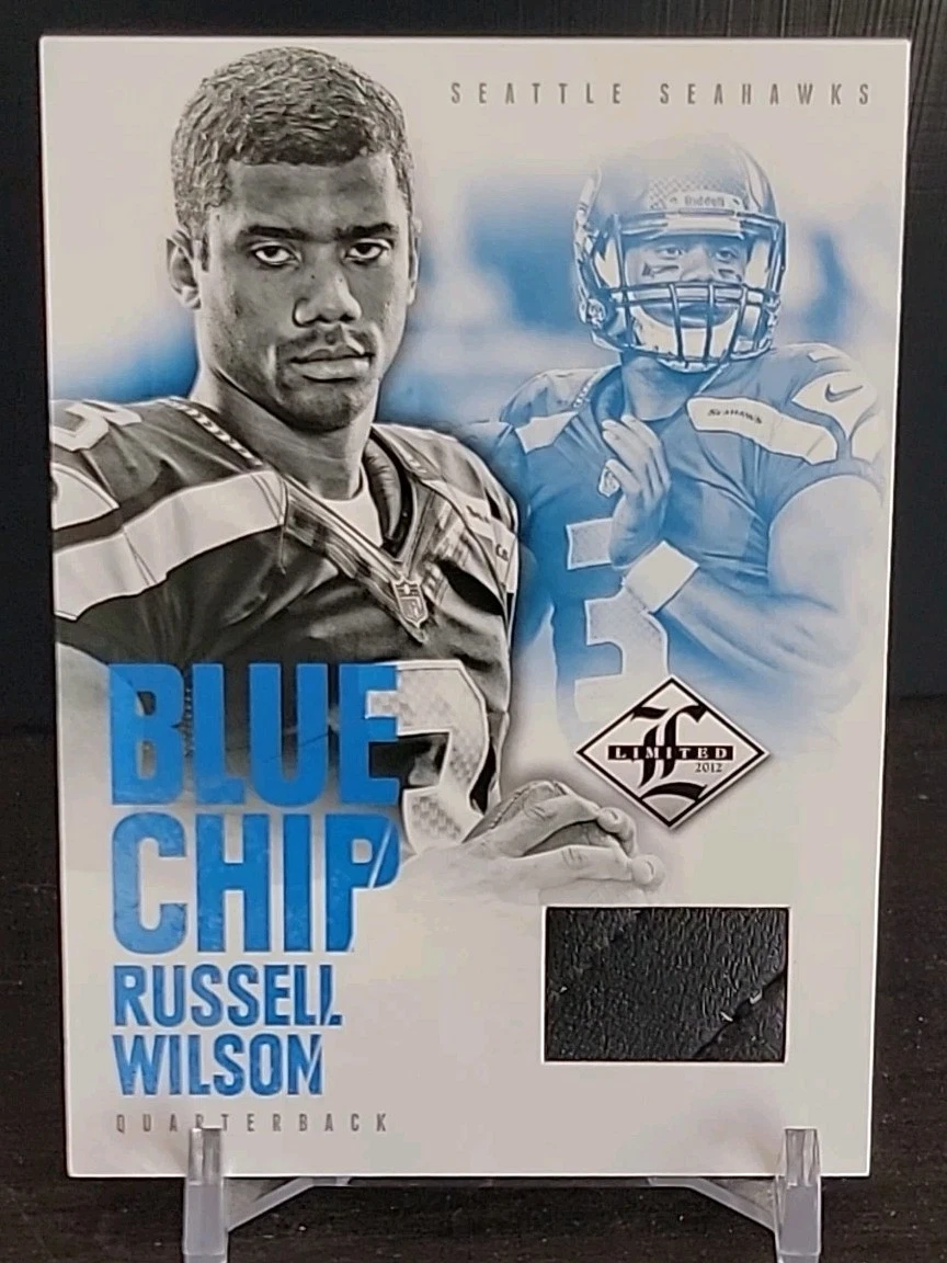 Russell Wilson Panini Limited Blue Chip Materials #25 Shoes