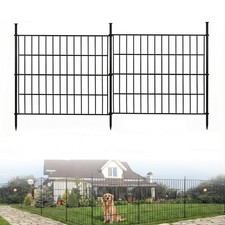 10 Panels No Dig Decorative Outdoor Garden Fence Panels,24 in H x20 ft L An...