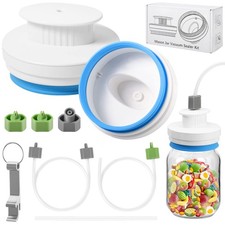 Upgraded Mason Jar Canning Sealer Kit with Hoses White Vacuum Sealer Set