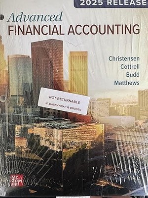 Advanced Financial Accounting 2025 Release, Hardcover, McGraw ...