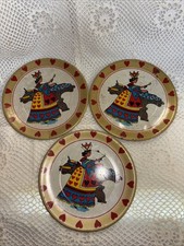 3 Vintage Alice In Wonderland Tin Plates