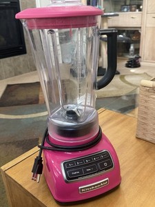 KitchenAid KSB1575 Raspberry Ice 5 Speed Blender HTF Hot Pink Diamond Jar
