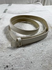 Banana Republic White Leather Belt Size M Genuine Italian Leather USA Made