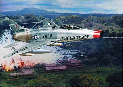Atlantis Models 1/70 US Air Force F-100C Super Sabre Plastikmodell Atlanch236