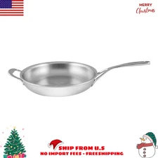 Demeyere Atlantis 11-inch 18/10 Stainless Steel Proline Fry Pan With Helper Hand