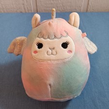 Squishmallows Fuzzamallows Lana the Llama Unicorn Pegasus Pastel 6" Plush