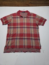 Vintage Polo Ralph Lauren Red Tan Tartan Plaid Shirt Made in USA Mens XL