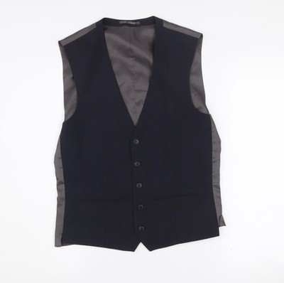 Next Herren Weste blau Regular Fit Größe 36 formell klassischer Stil