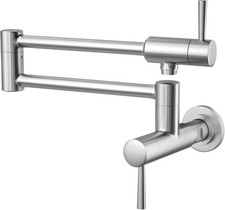 MSTJRY Brushed Pot Filler Faucet Wall Mount Commercial Stainless Steel