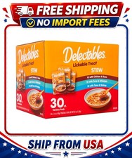Hartz Delectables Stew Lickable Wet Cat Treats Variety Pack, 30 Count