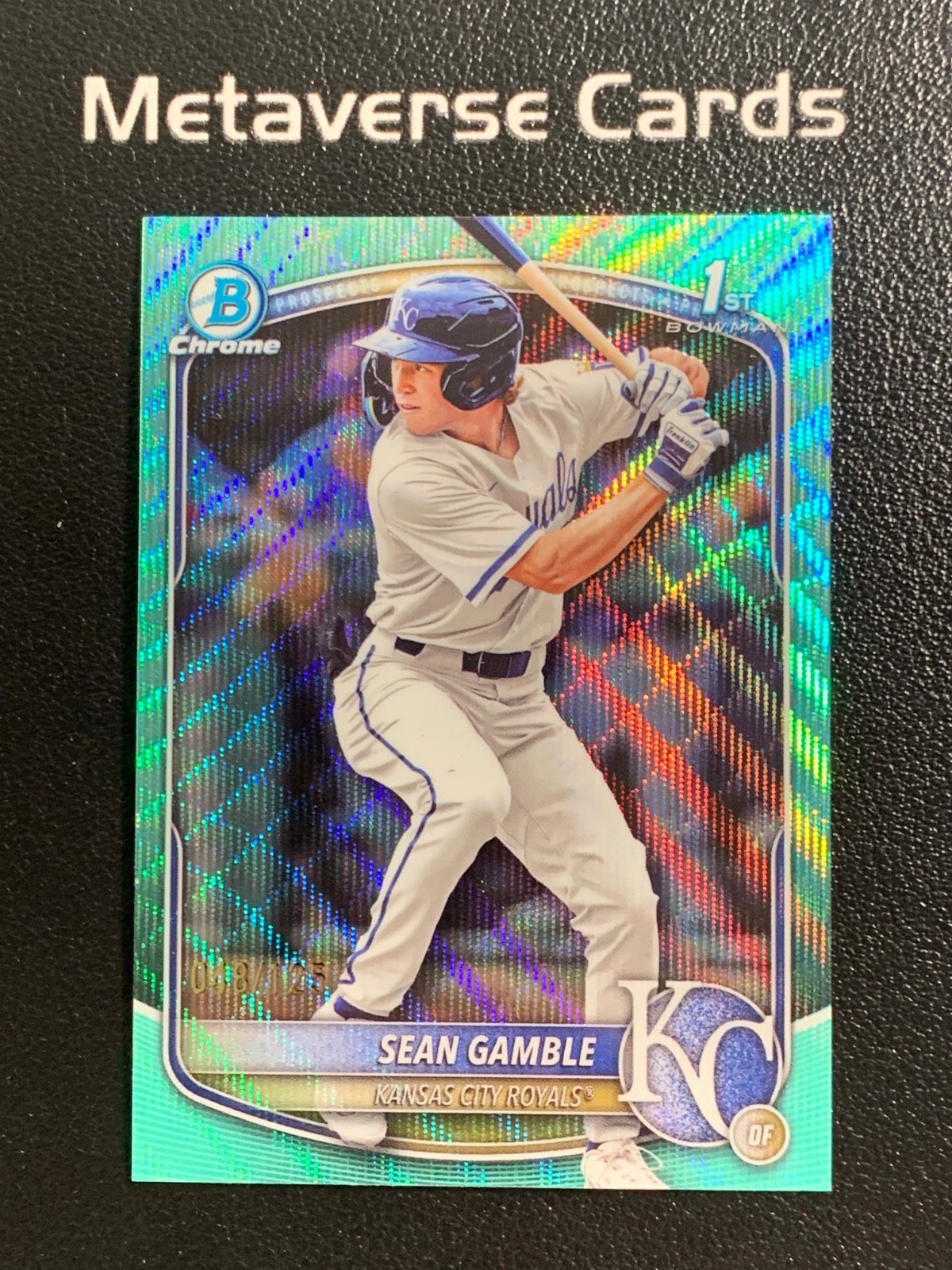 2025 Bowman Draft Chrome Sean Gamble 1st Bowman Aqua Wave Refractor /125