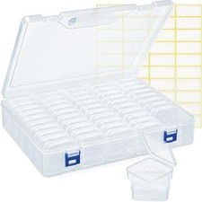30/45pcs Rectangle Mini Clear Plastic Storage Containers Box Case with lid for