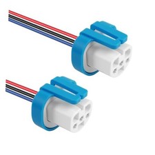 2PCS Headlight Wiring Harness,3-Pin Headlight Connector Plug for