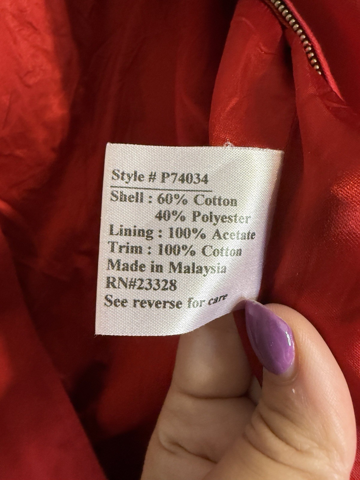 Vintage Red Pendleton Cotton Lined Jacket Detacha… - image 6