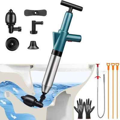 #ad Toilet Plunger Drain Clog Remover: High Pressure Air Drainage Blaster Gun Clo... $68.34