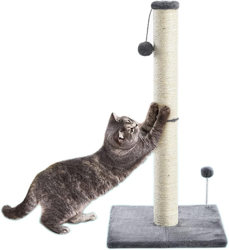 Sxkayxr 31" Tall Cat Scratching Post with 2 Interactive Ball, Claw Scratcher ... - Picture 11 of 12