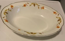VTG Superior Hall Quality Dinnerware 10 3/16" Oval Serving Dish Autumn Leaf
