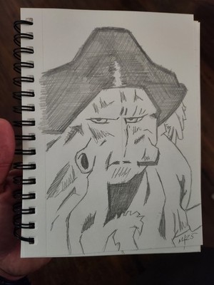 Pirates Of The Caribbean Original Sketch 8.5 X 5.5