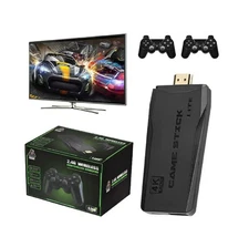 4K M8 Mini Retro Video Game Console Stick Wireless Built-in 3500 Games 64GB HDMI