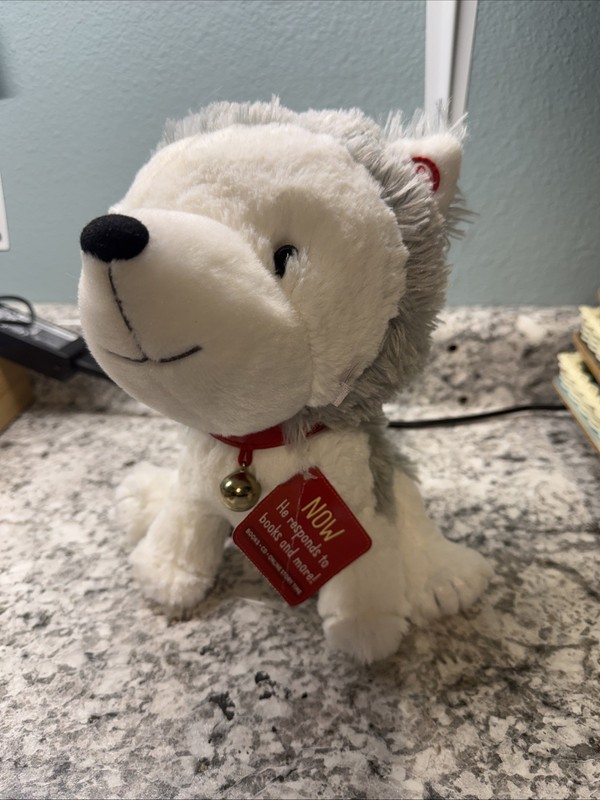 Hallmark w/ TAG Husky Puppy Pup Interactive Story Buddy Stuffed Animal Toy Plush