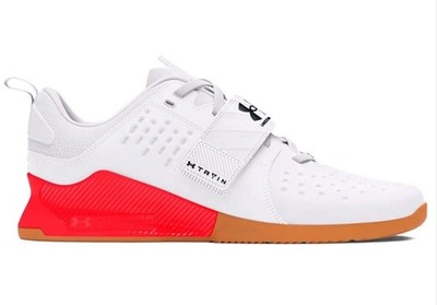 Under Armour Herren Reign Lifter Trainingsschuhe weiß rot Gummi UK 7 Gewichtheben