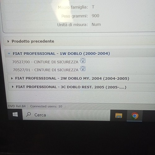 CINTURA Di SICUREZZA Anteriore Sinistra Originale Fiat Doblo Dal 2000 Completa - Foto 9 di 10