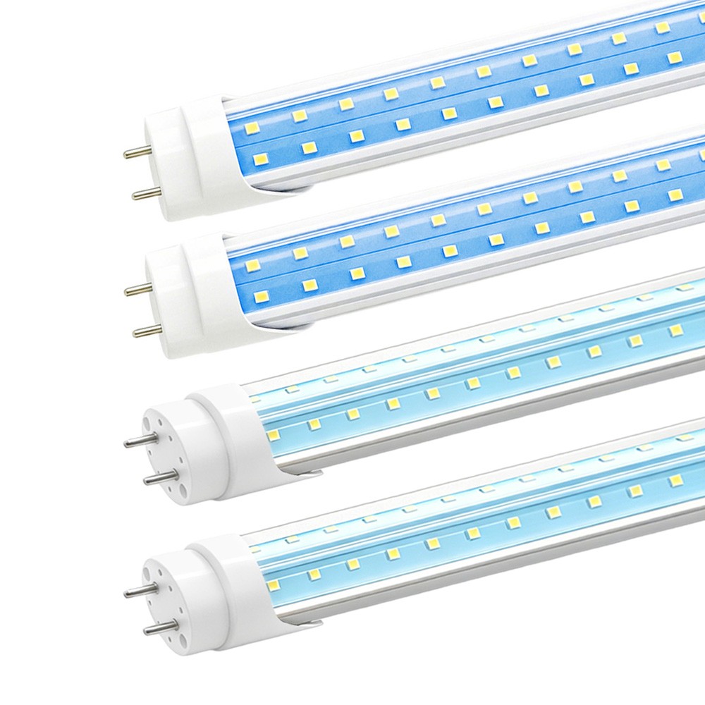 T8 4FT 28W LED Tube Light Bulbs  G13 6500K 2 Pin 4' Dual Row LED Shop Light Bulb