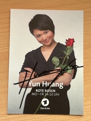 Yun Huang - Rote Rosen - Autogrammkarte original signiert - #42804