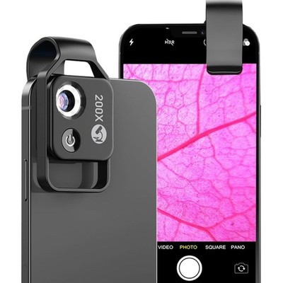 200X Mini-Mikroskop für Smartphone, Handy-Mikroskop zum Erforschen der Mikrow...