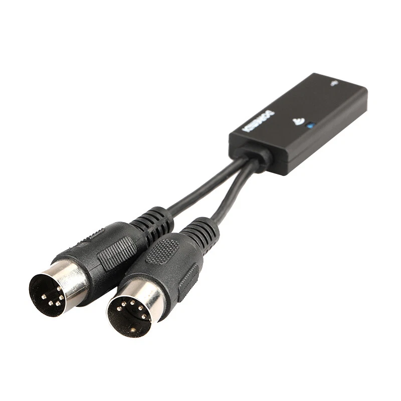Universal Wireless Bluetooth IN-OUT 5-Pin DIN MIDI Interface Konverter Adapter