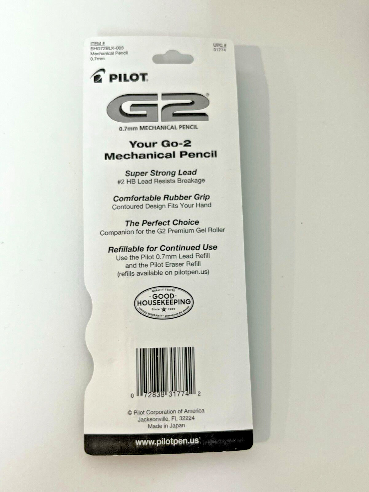 Pilot G2 Mechanical Pencils 0.7mm 2 Pencils 2 Erasers 1 Lead Refill (Lot of 5)