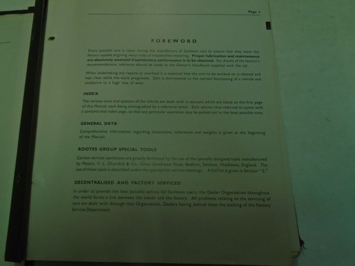 1956 Sunbeam Rapier Service Repair Shop Manual Used Wear FACTORY OEM Book *** - Picture 4 of 6