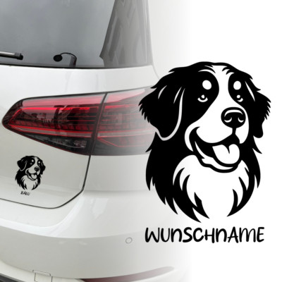 Auto Aufkleber | Berner Sennenhund | Personalisiert | Wunschname | Sticker 312