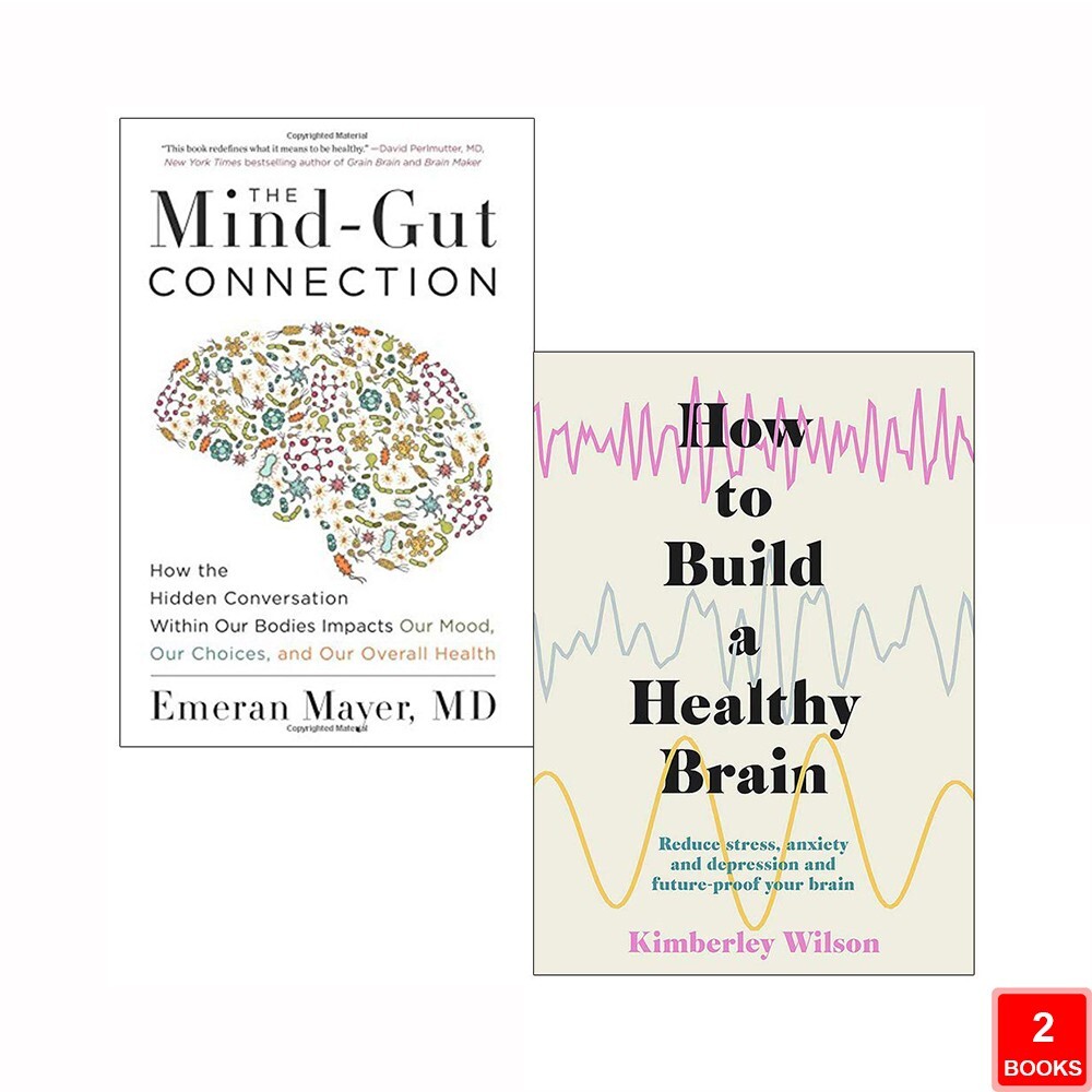 The Mind-Gut Connection & How to Build a Healthy Brain 2 Books Collection Set