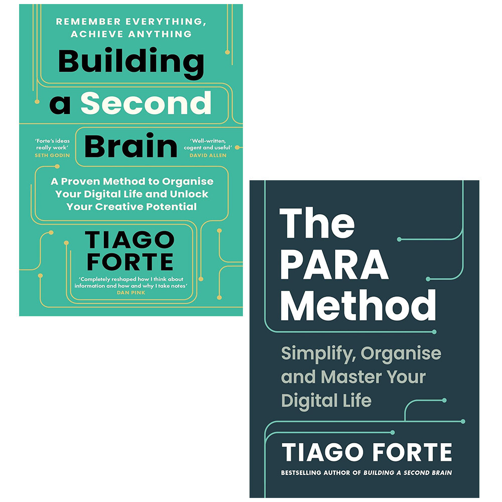 Tiago Forte Collection 2 Books Set PARA Method, Building a Second Brain