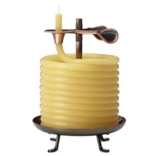 1 NEW Candle by the Hour 60-Hour Candle, Natural Beeswax with Cotton Wick