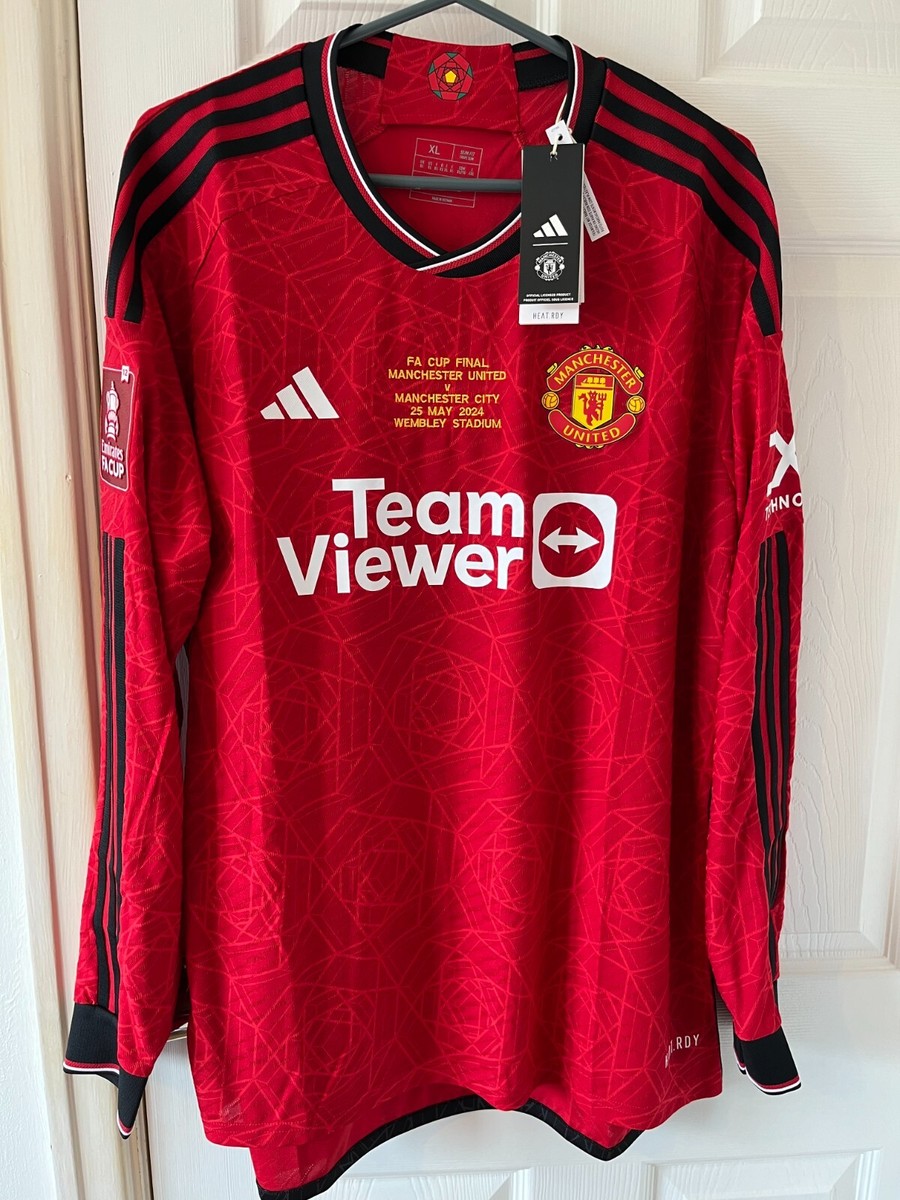 Manchester United Authentic Home FA Cup Final Shirt 2024, size XL