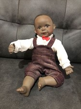 Original Vintage Porcelain African American Boy Doll David Bello, Ashton-Drake