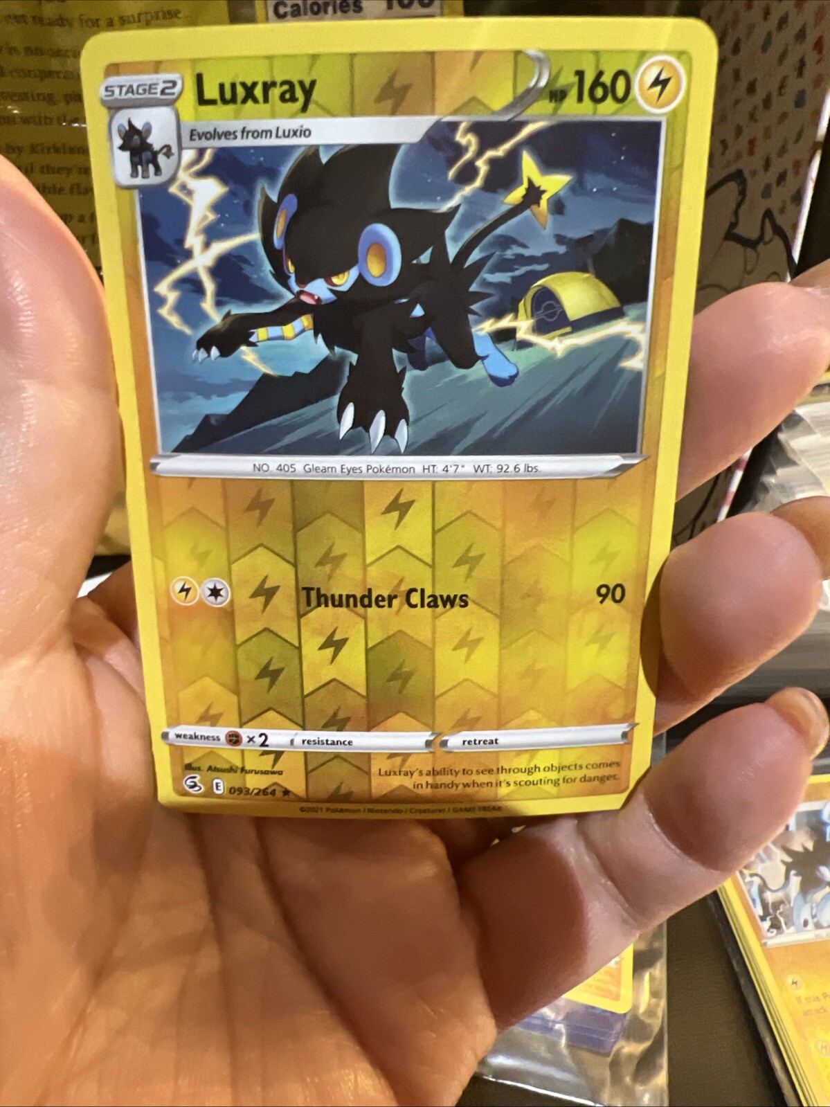 Fusion Strike Luxray Reverse Holo Rare 93/264 Pokemon TCG Card NM