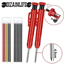 Solid Carpenter Pencil Set Built-in Sharpener Woodworking Construction Marking T