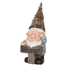 Winterzwerg Weihnachtszweg Wichtel Deko Eingang Tür "Willkommen"