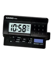 Casio PQ-10-1R Beep Alarm NEW Black Digital Clock (Batteries Included)