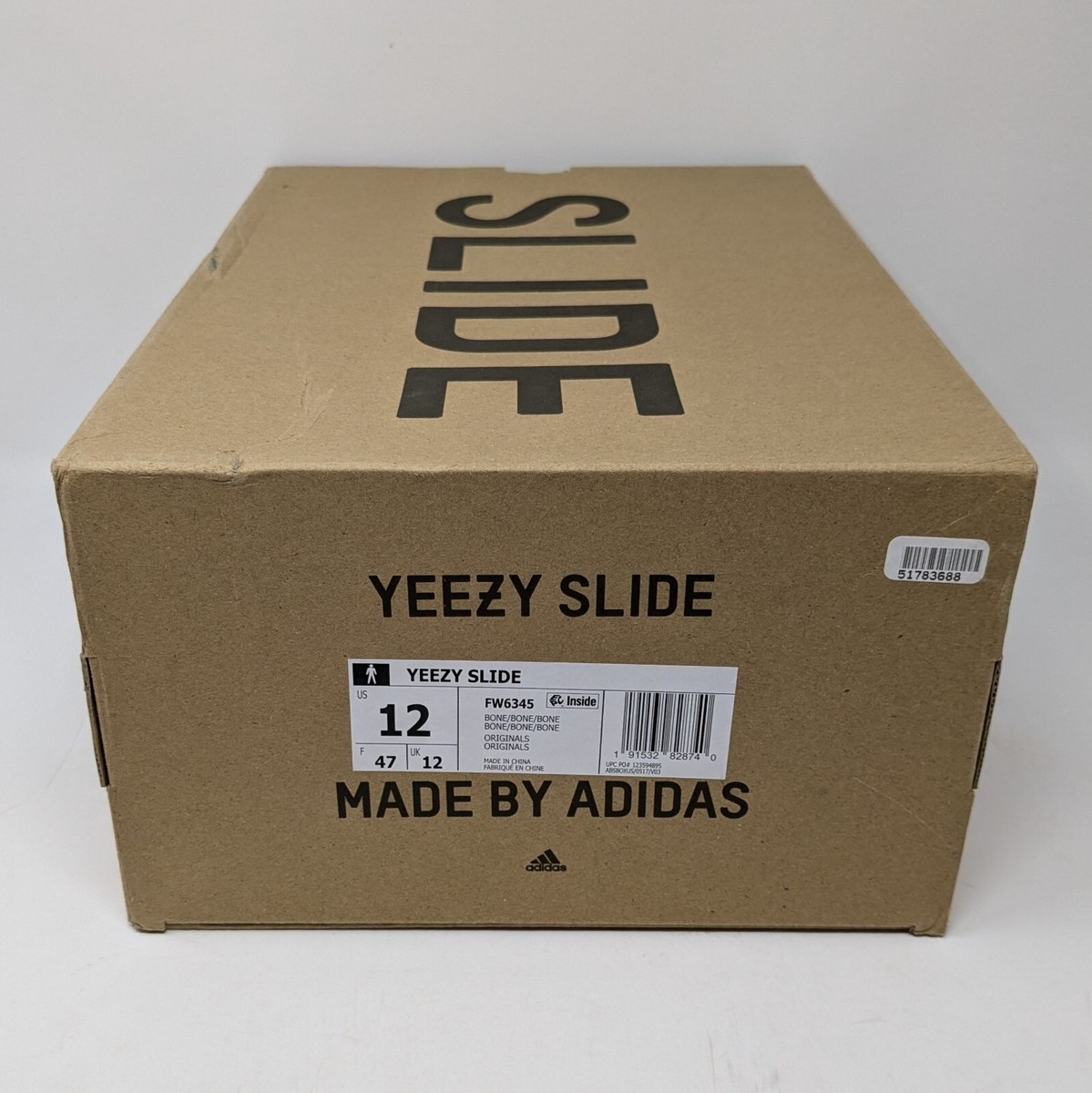 2019/2020 OG Original Release Adidas Yeezy Slide "Bone" Men's 12 With Box  FW6345 | eBay